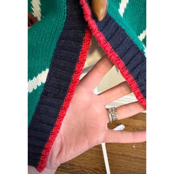 Vintage 80s/90s Eagle Eye Sweater Vest Football Hand Knit Size M - Picture 7 of 8